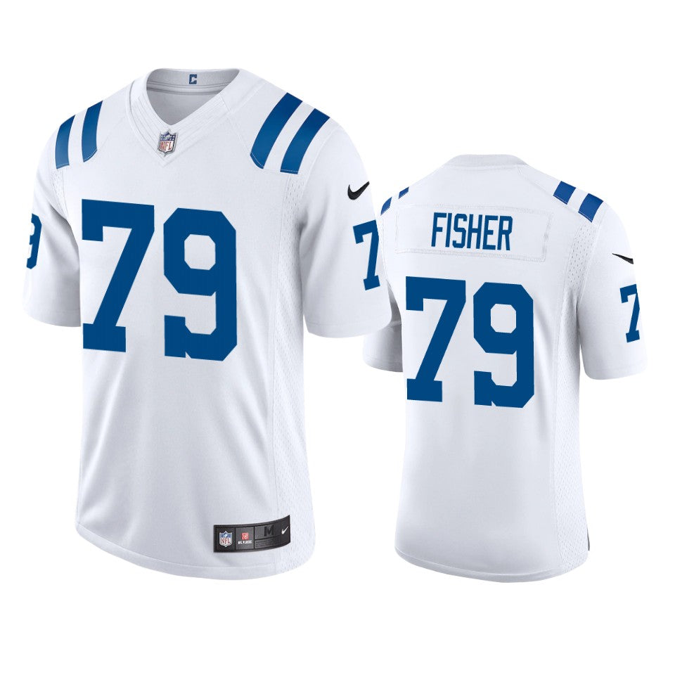 Colts Eric Fisher Vapor Limited White Jersey