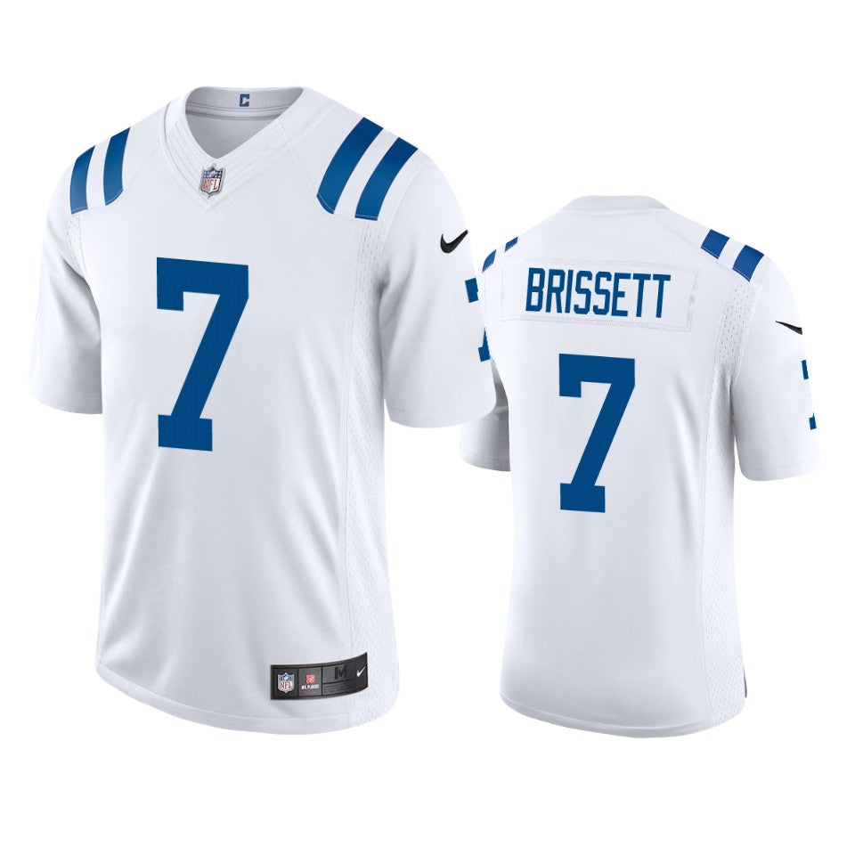 Colts Jacoby Brissett Vapor Limited White Jersey Mens