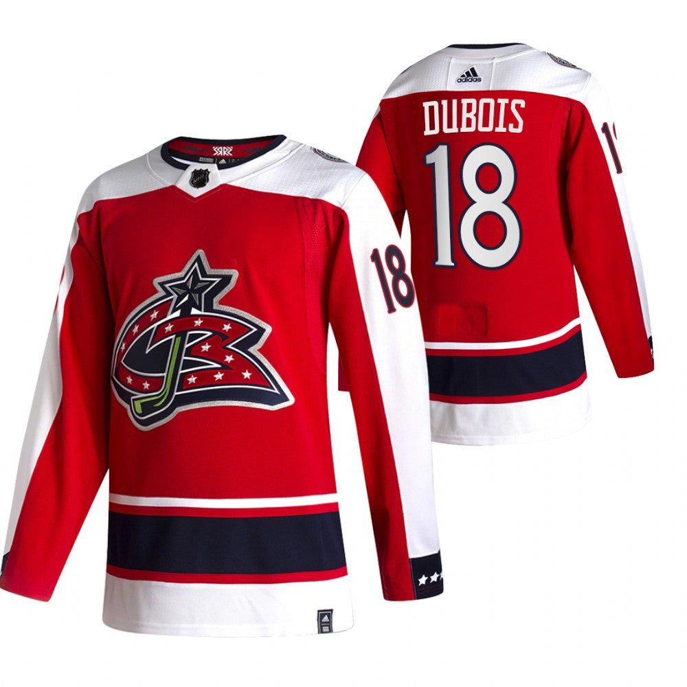 Columbus Blue Jackets 18 Pierre luc Dubois Red Mens Adidas 2020 21 Reverse Retro Alternate Nhl Jersey