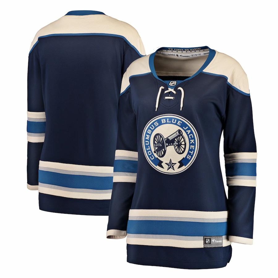 Columbus Blue Jackets Fanatics Branded Womens Alternate Breakaway Jersey Blue