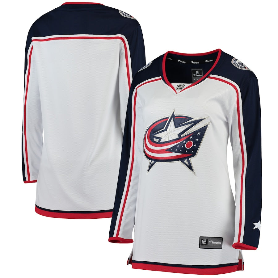 Columbus Blue Jackets Fanatics Branded Womens Away Breakaway Jersey White