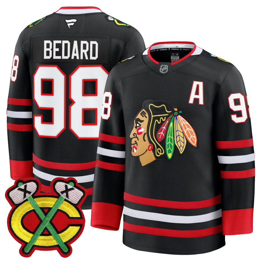 Connor Bedard Jersey #98 Chicago Blackhawks 2025-26 Premium Stitched