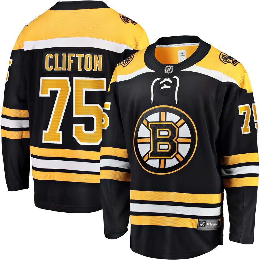 Connor Clifton Boston Bruins Fanatics Branded Replica Player Jersey Black