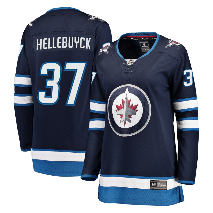 Connor Hellebuyck Winnipeg Jets Fanatics Branded Womens Breakaway Player Jersey Navy
