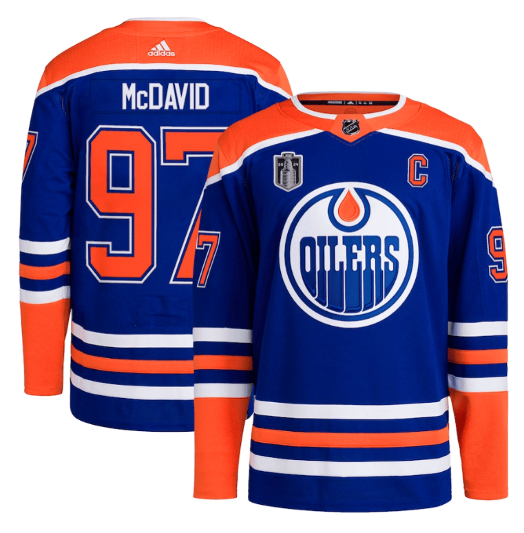 Connor McDavid 97 Edmonton Oilers 2024 Stanley Cup Final Home Primegreen Player