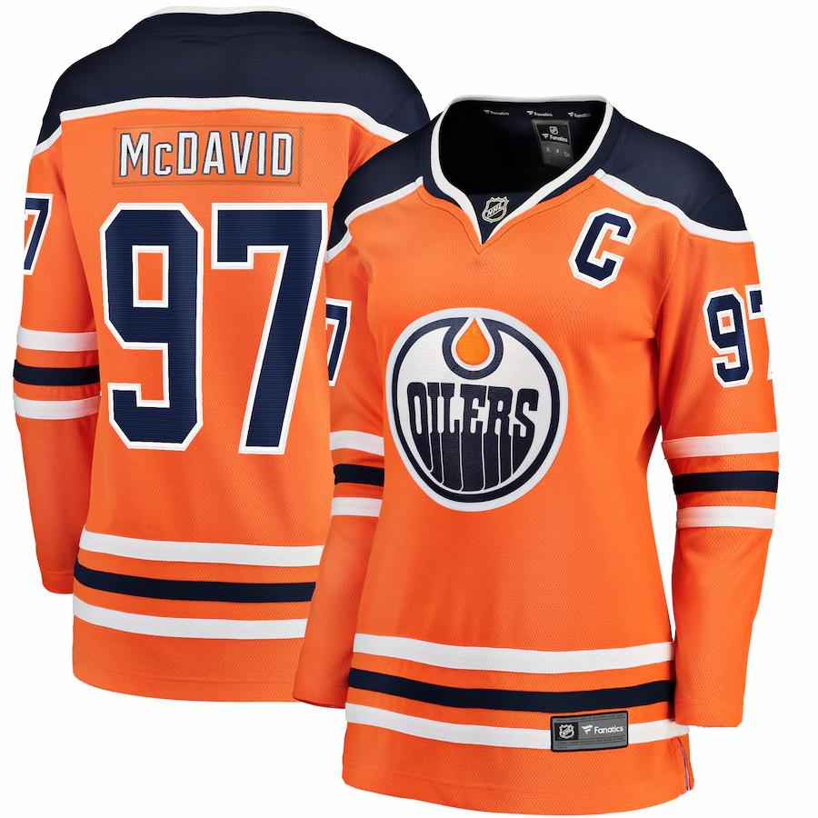 Connor Mcdavid Edmonton Oilers Fanatics Branded Womens Home Premier Breakaway Player Jersey Orange