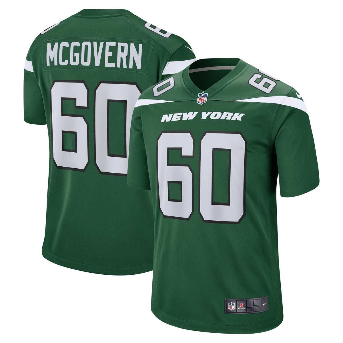 Connor Mcgovern New York Jets Nike Game Jersey Gotham Green