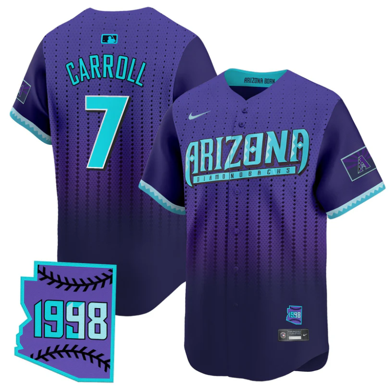 Corbin Carroll Jersey #7 Arizona Diamondbacks 2025 City Connect Vapor Premier Li
