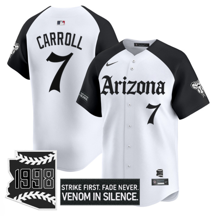 Corbin Carroll Jersey #7 Arizona Diamondbacks Gothic Desert Fang Edition Alterna