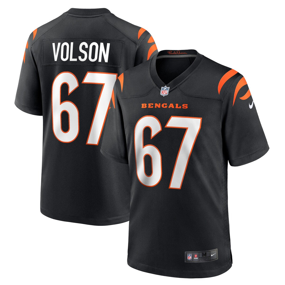 Cordell Volson Cincinnati Bengals Nike Game Player Jersey Black