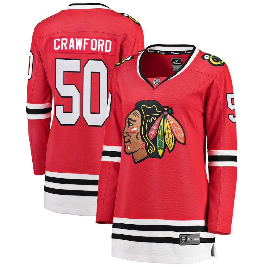 Corey Crawford Chicago Blackhawks Fanatics Branded Womens Breakaway Player Jersey Red