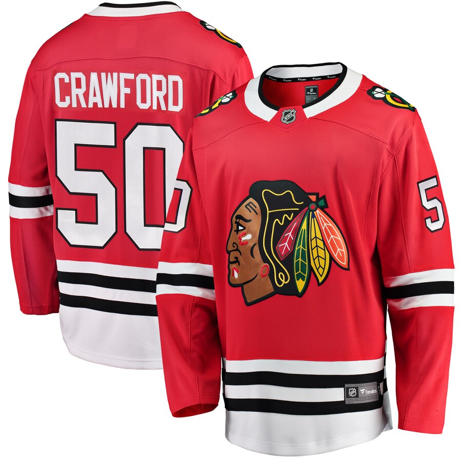 Corey Crawford Chicago Blackhawks Fanatics Branded Youth Home Breakaway Player Jersey Red