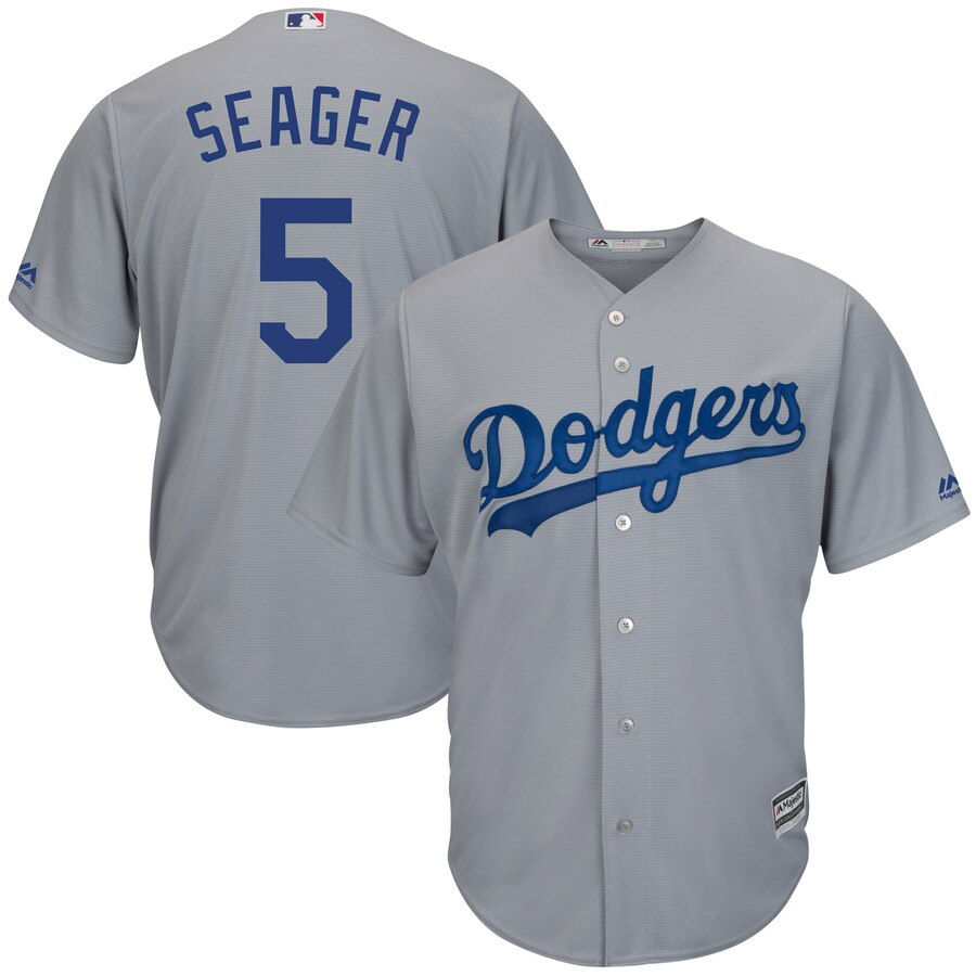 Corey Seager Los Angeles Dodgers Majestic Road Official Cool Base Replica Player Jersey Gray
