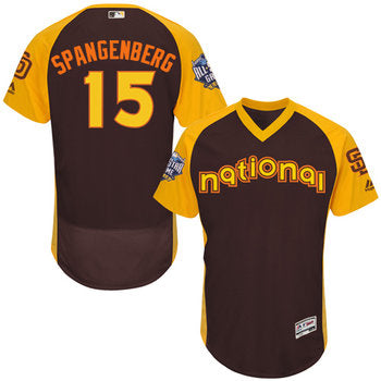 Cory Spangenberg Brown 2016 All star Jersey Mens National League San Diego Padres 15 Flex Base Majestic Mlb Collection Jersey