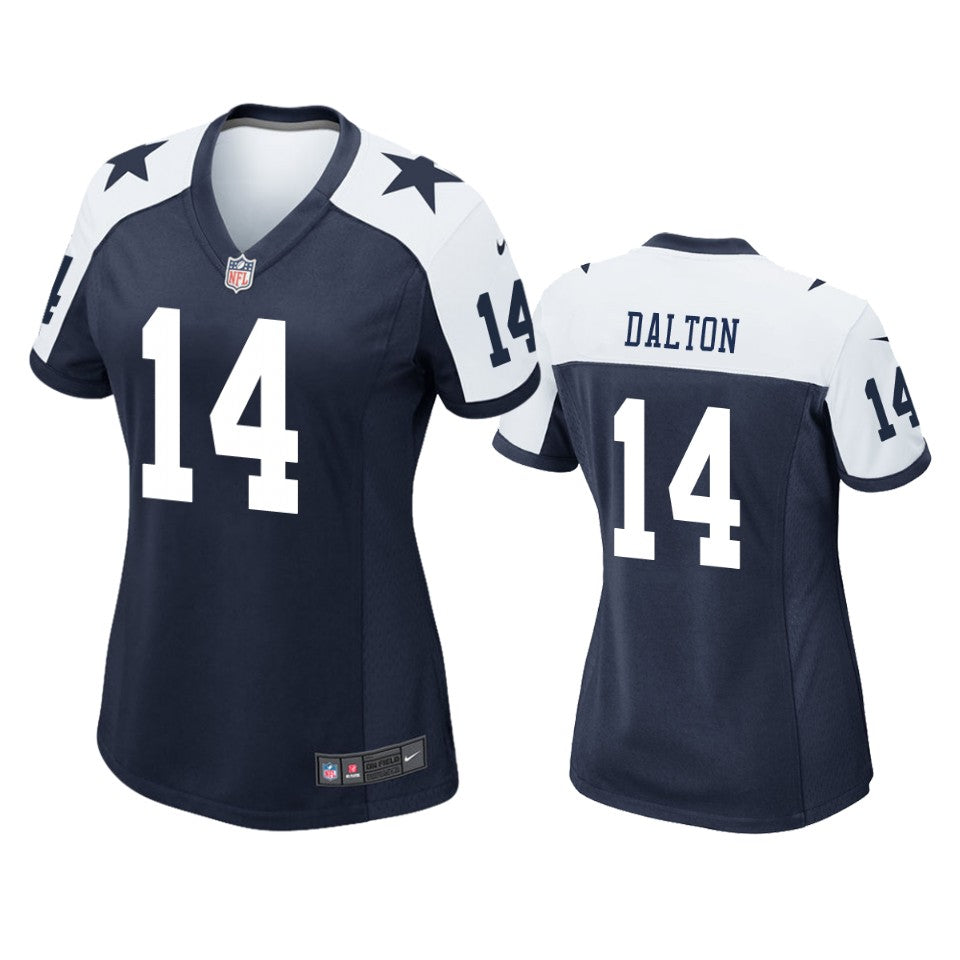 Cowboys Andy Dalton Alternate Game Navy Jersey