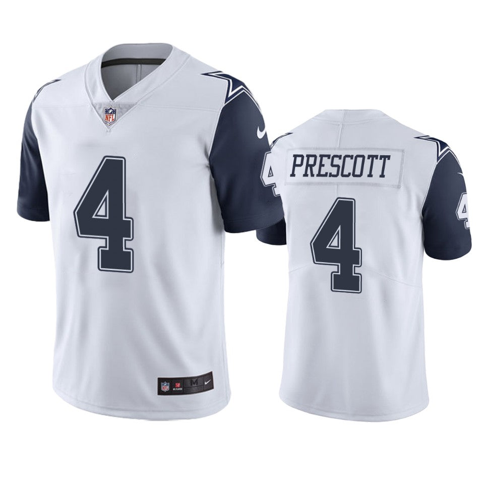 Cowboys Dak Prescott White Color Rush Limited Jersey