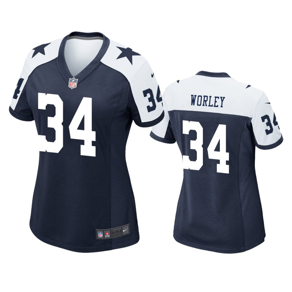 Cowboys Daryl Worley Alternate Game Navy Jersey