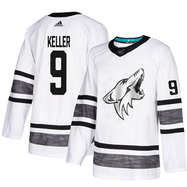 Coyotes 9 Clayton Keller White Authentic 2019 All star Stitched Hockey Jersey