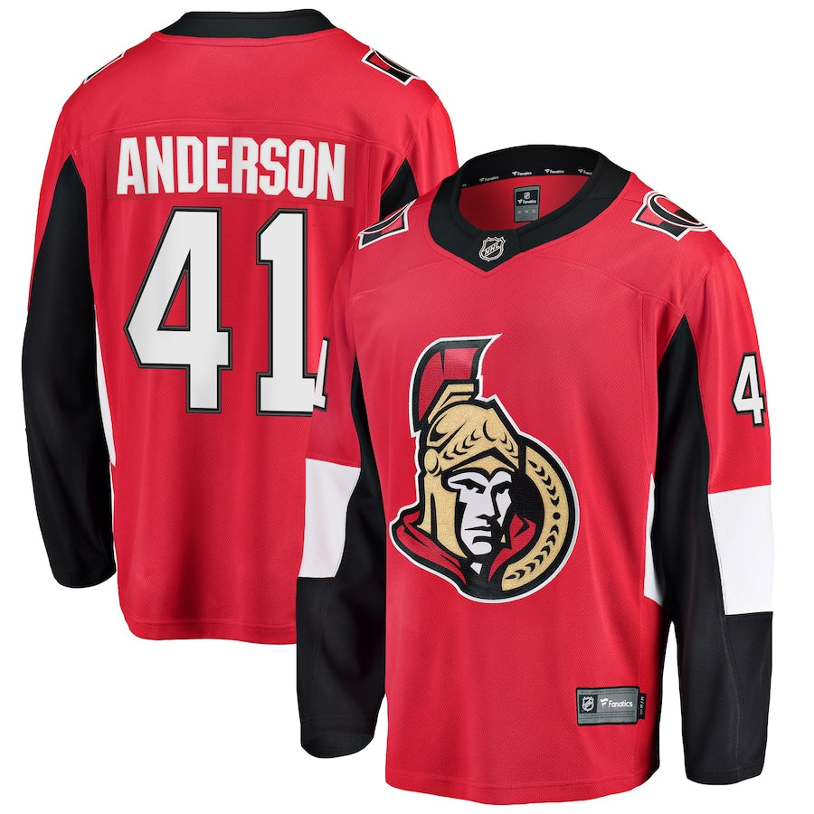 Craig Anderson Ottawa Senators Fanatics Branded Breakaway Player Jersey Red