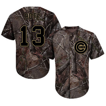 Cubs 13 David Bote Camo Realtree Collection Cool Base Stitched Baseball Jersey