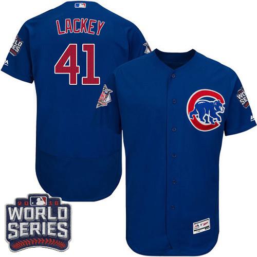 Cubs 41 John Lackey Blue Flexbase Authentic Collection 2016 World Series Bound Stitched Mlb Jersey