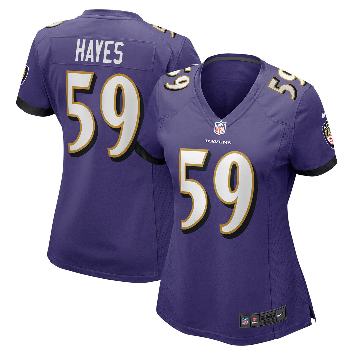Daelin Hayes Baltimore Ravens Nike Womens Game Jersey Purple