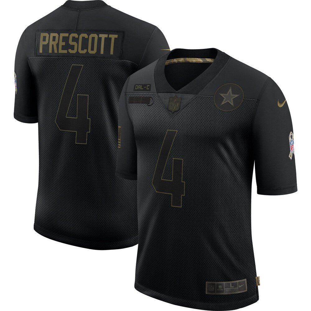 Dak Prescott Dallas Cowboys 2020 Salute To Service Limited Jersey Black