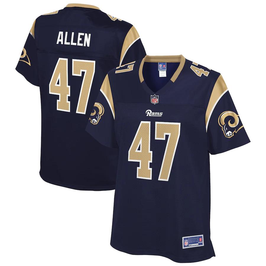Dakota Allen Los Angeles Rams Nfl Pro Line Womens Player Jersey Navy