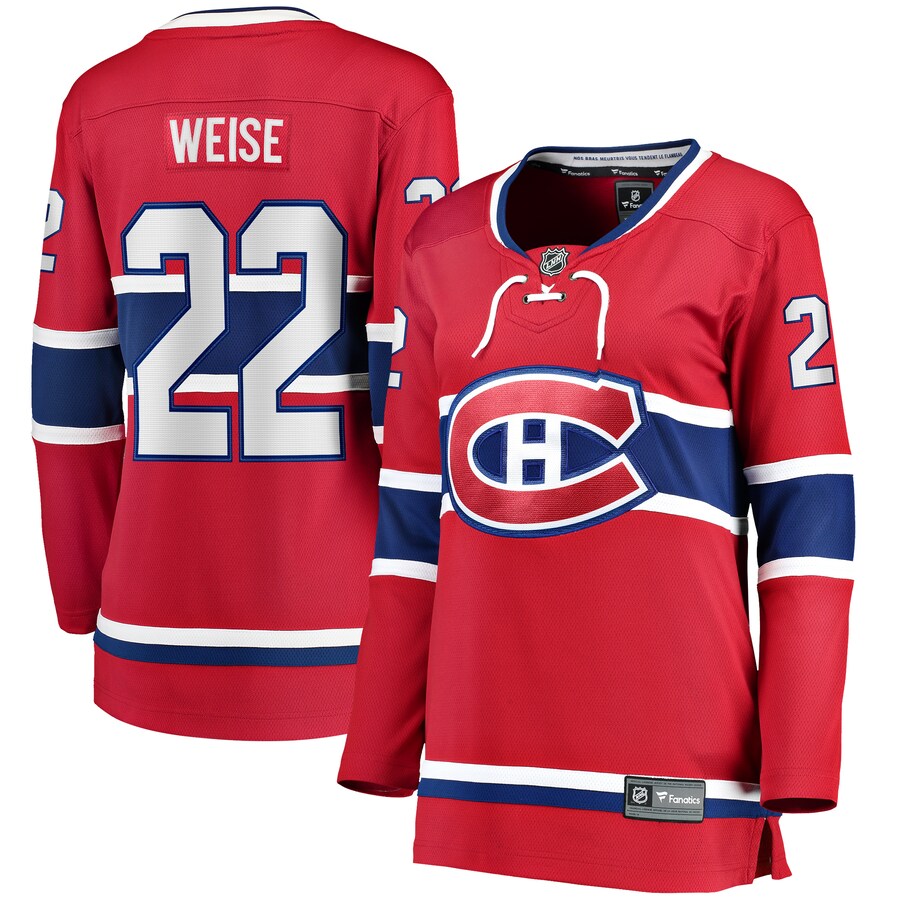 Dale Weise Montreal Canadiens Fanatics Branded Womens Home Breakaway Player Jersey Red