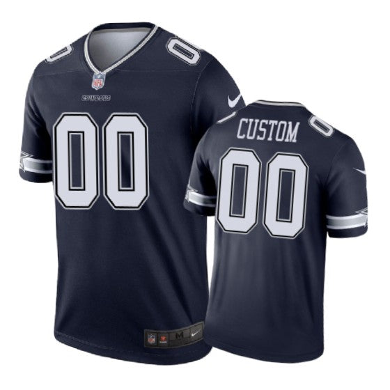 Dallas Cowboys 00 Custom Nike Color Rush Navy Jersey