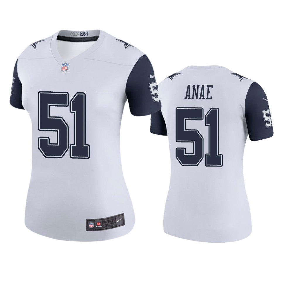 Dallas Cowboys Bradlee Anae White Color Rush Legend Jersey Womens
