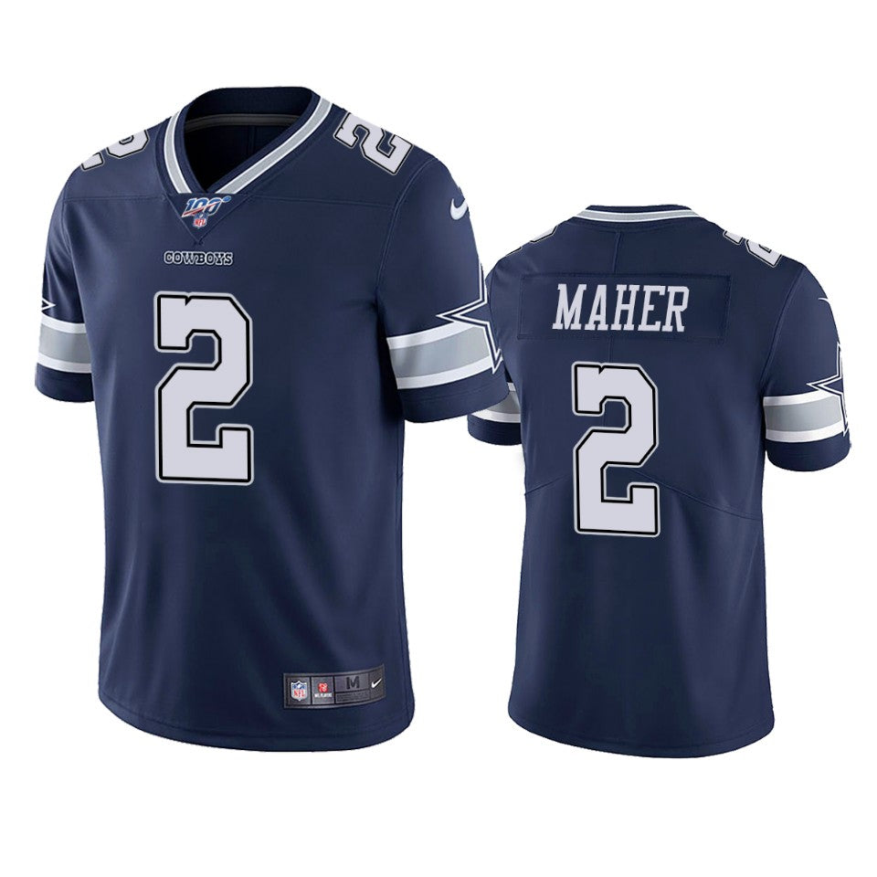 Dallas Cowboys Brett Maher Navy 100th Season Vapor Limited Jersey