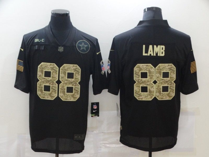 Dallas Cowboys Ceedee Lamb 88 Nfl 2020 Black And Camo Jersey