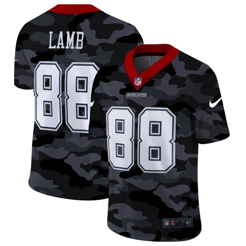 Dallas Cowboys Ceedee Lamb 88 Nfl 2020 Camo Black Jersey