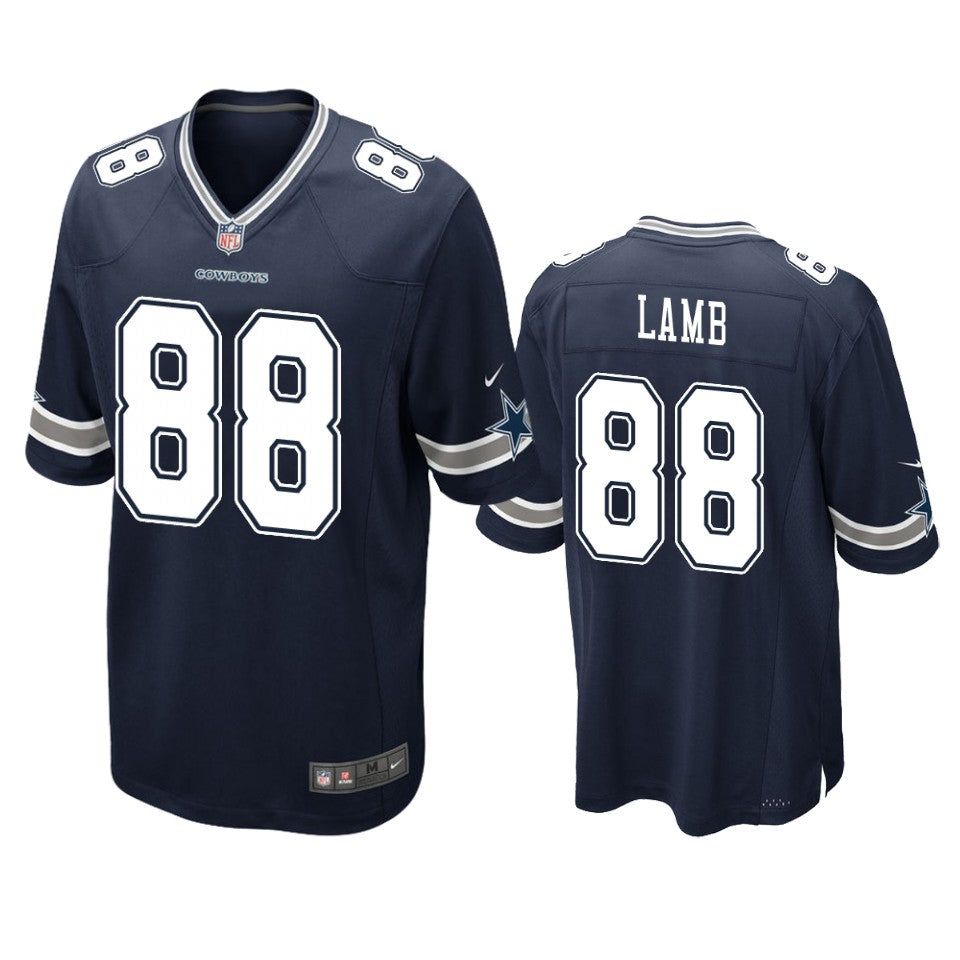 Dallas Cowboys Ceedee Lamb Navy 2020 Nfl Draft Game Jersey