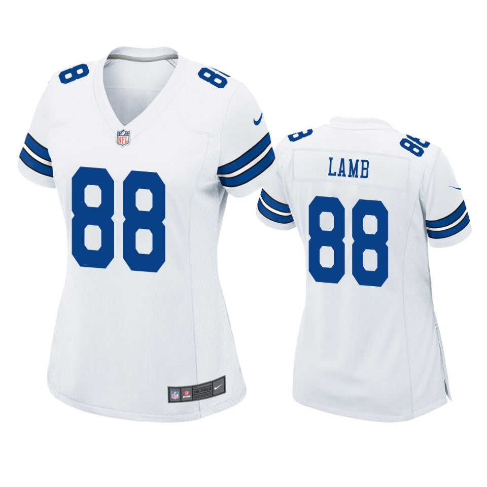 Dallas Cowboys Ceedee Lamb White 2020 Nfl Draft Game Jersey