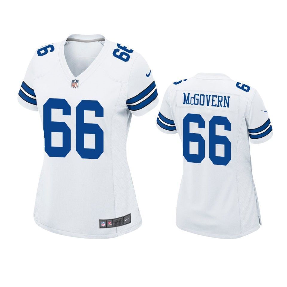 Dallas Cowboys Connor Mcgovern 2019 Nfl Draft White Game Womens Jersey