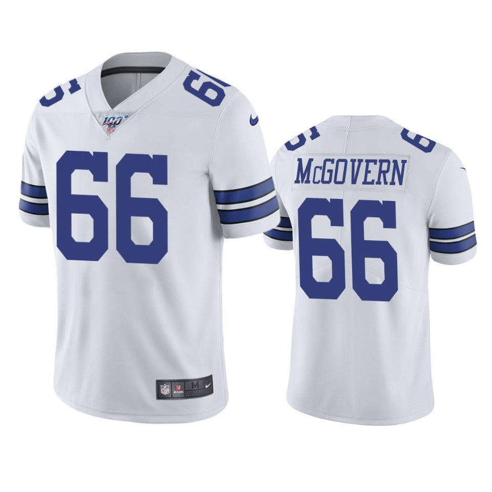Dallas Cowboys Connor Mcgovern White 100th Season Vapor Limited Jersey