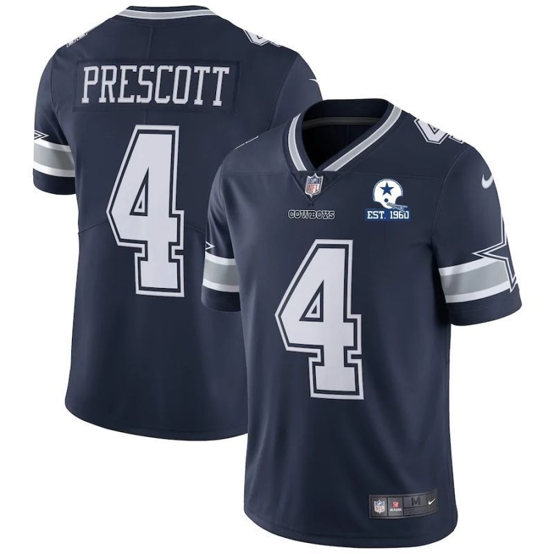Dallas Cowboys Dak Prescott 4 Nfl 2020 Black Blue Jersey