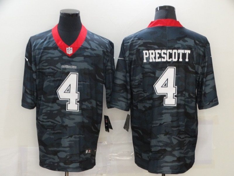 Dallas Cowboys Dak Prescott 4 Nfl 2020 Camo Black Jersey