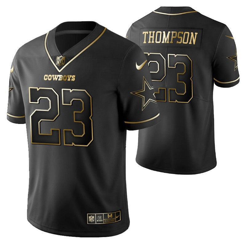 Dallas Cowboys Darian Thompson 23 2021 Nfl Golden Brandedition Black Jersey Gift For Cowboys Fans
