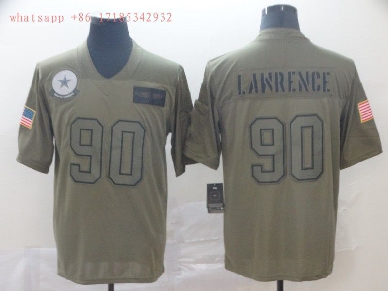 Dallas Cowboys Demarcus Lawrence 90 2020 Nfl Grey Jersey Jersey