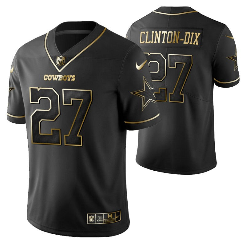 Dallas Cowboys Ha Ha Clinton dix 27 2021 Nfl Golden Brandedition Black Jersey Gift For Cowboys Fans