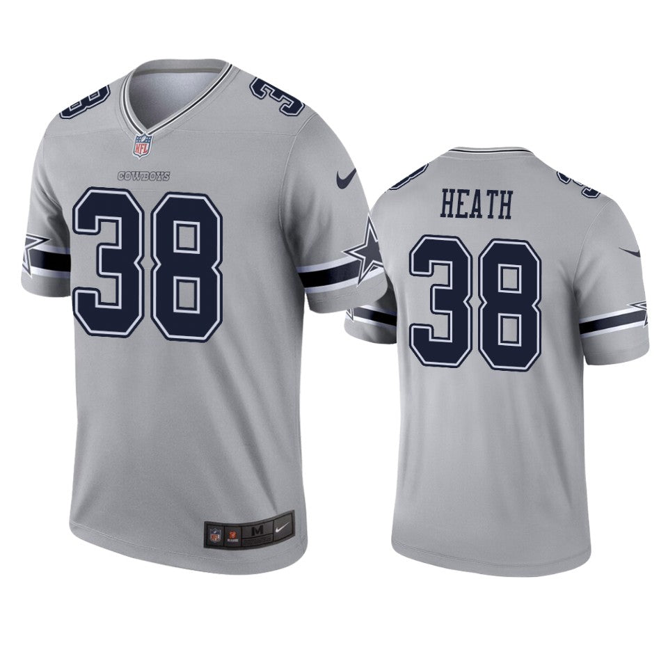 Dallas Cowboys Jeff Heath Gray Inverted Legend Jersey