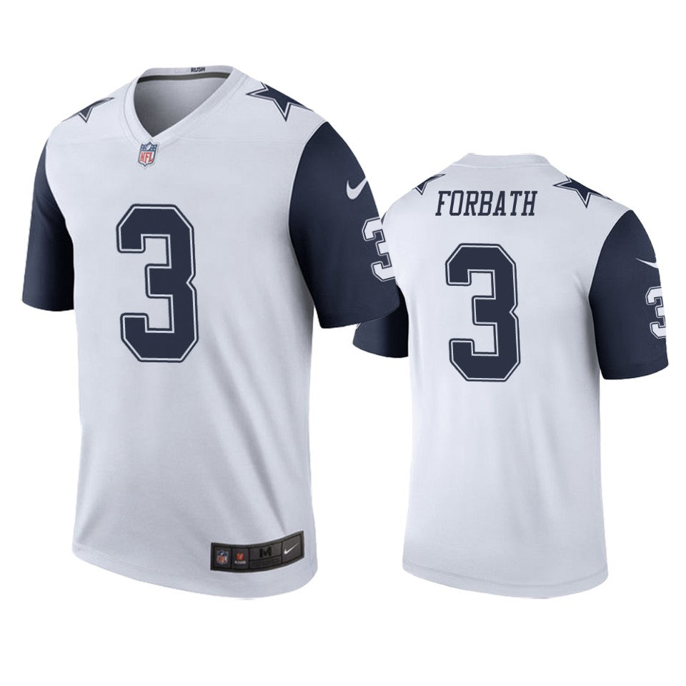 Dallas Cowboys Kai Forbath White Color Rush Legend Jersey