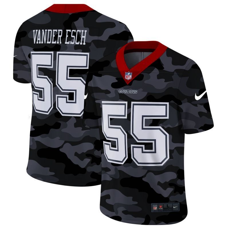 Dallas Cowboys Leighton Vander Esch 55 Nfl 2020 Camo Black Jersey