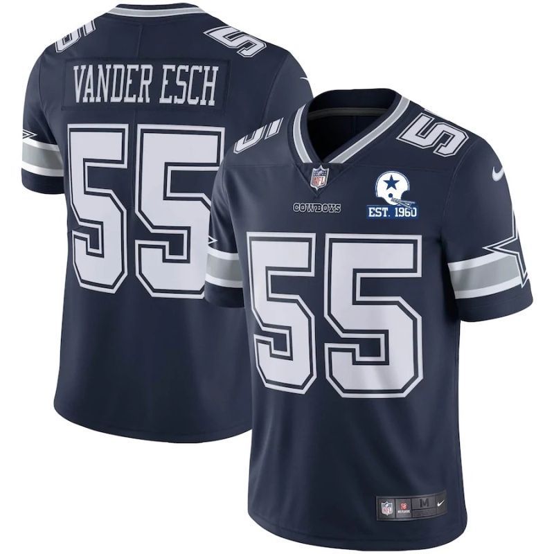 Dallas Cowboys Leighton Vander Esch 55 Nfl 2020 Navy Jersey