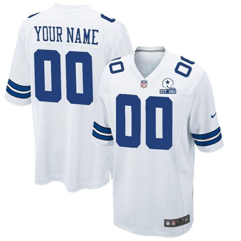Dallas Cowboys Nfl 2020 Personalized Custom White Custom Jersey