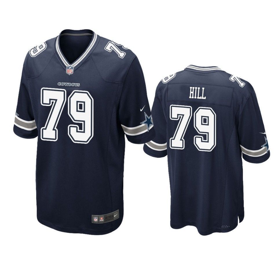 Dallas Cowboys Trysten Hill 2019 Nfl Draft Navy Game Jersey