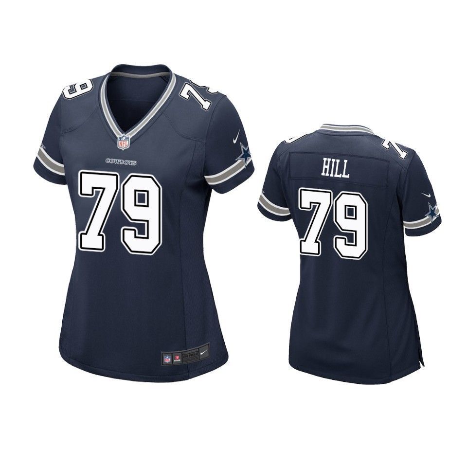 Dallas Cowboys Trysten Hill 2019 Nfl Draft Navy Game Womens Jersey